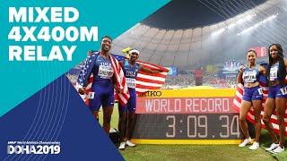 Mixed 4x400m Relay Final  World Athletics Championships Doha 2019 [upl. by Atsillak413]