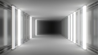 Fast Flashing Lights Black and White Strobe Neon Tunnel Corridor Hall 4K VJ Loop Motion Background [upl. by Aihtniroc]