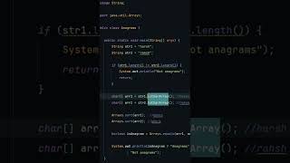 Strings are anagrams or notjava dsa shorts coding java shorts trending [upl. by Aicat]
