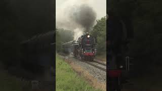 Parní lokomotiva 498104 train vlaky steam railway lokomotiva locomotive rail history vlak [upl. by Neisa96]