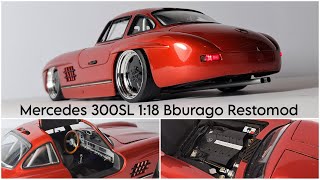 Mercedes Benz 300SL V8 Restomod 118 Bburago complete restoration [upl. by Cindie]