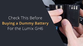 Which Dummy Batteries Work With 4K 120 and HD 300 SSD Frame Rates on the Panasonic Lumix GH6 [upl. by Findley]