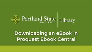 Downloading in Proquest Ebook Central [upl. by Ragouzis]