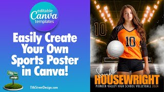 Canva Tutorial Editing Stadium Lights Canva Poster from 11th Street Design [upl. by Kinchen]