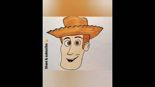 كيف ارسم وودى من كارتون باظياطير بسهولة how to draw Woody from toy store cartoon easily [upl. by Crissy]