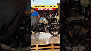 Royal Enfield Scram 440 Unveiled at Motoverse 2024  BikeWale shorts scram440 [upl. by Norby]