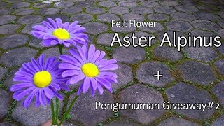 DIY How to Make Felt Flower Aster Alpinus  Cara Membuat Bunga Flanel Aster [upl. by Uhp111]