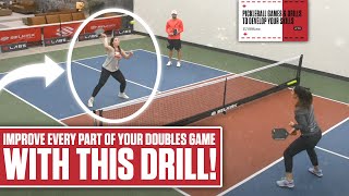 Practice Doubles Pickleball With Only 2 Players the 711 Game [upl. by Ecnaled787]