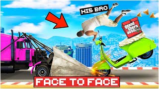 Face To Face Hi5 Bro Hates Me Hehe  GTA5 In Telugu  The Music Boy [upl. by Ayikur558]