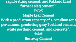 Pakistan cement industry  Cement Manufacturing Units [upl. by Mcdermott527]