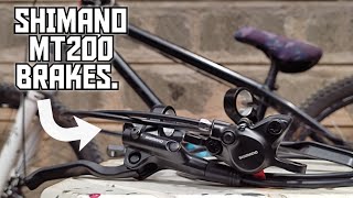 Installing Shimano MT200 Brakes On My Dirt Jumper Bike [upl. by Araccot329]