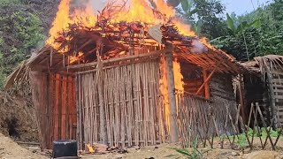 FULL VIDEO 30 days for a single woman to build a new Bamboohouse NhungNewlife [upl. by Reffinej360]