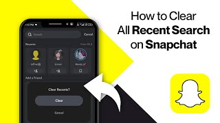 Guide on how to Clear All Recent Search on Snapchat  2024 [upl. by Maryrose]