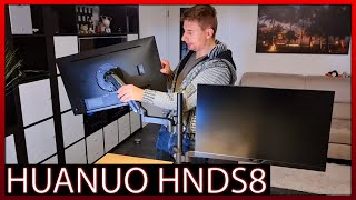 HUANUO HNDS8E 1732 Zoll Dual Monitor Halterung  Unboxing  Montage  Test  Fazit  Review [upl. by Islaen984]