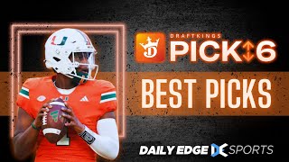 CFB DRAFTKINGS PICK6 PICKS  FRIDAY NIGHT FOOTBALL  9272024 [upl. by Maller]