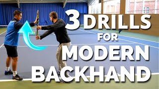 3 Drills For Modern One Handed Backhand in Tennis  Thiem Wawrinka Federer Backhand Technique [upl. by Akirej]