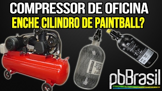 Encher cilindro de paintball com compressor de oficina [upl. by Susannah563]