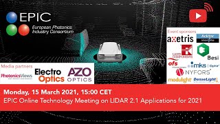 EPIC Online Technology Meeting on LIDAR 21 Applications for 2021 [upl. by Watts]