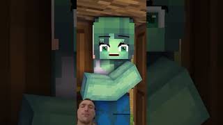 Animation Minecraft Reaction minecraft animation shorts zombie [upl. by Landis]