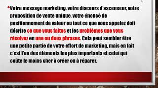 COMMENT CONCEVOIR UN MESSAGE MARKETING QUI PEUT VENDRE EN 15 SECONDES coachpierrenahoa [upl. by Terriss790]