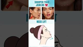 How to Get a Sharp Jawline 🎀 Naturally exercise girltips jawlinegoals homeworkout [upl. by Deena]