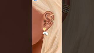 Earring hole clean animation process shorts gaming asmr [upl. by Corydon]