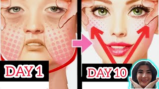 100�fective Face Lifting Exercise For JAWLINE VSHAPED SAGGING CHEEKS Look 10 Years Younger [upl. by Suilienroc10]