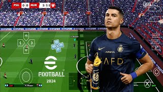 EFOOTBALL PES 2024 PPSSPP ORIGINAL PS5 On Androidamp ISO BEST Graphics Offline [upl. by Claudette]