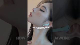 HOW TO GET SHARP JAWLINE Natural way glowup viral trending shorts [upl. by Fleta]