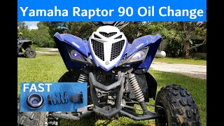 FAST  2019 Yamaha Raptor 90 Oil Change [upl. by Aneram]