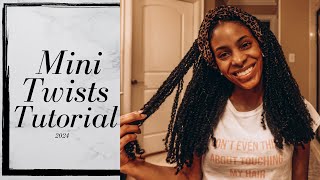 Updated Mini Twists Tutorial  Mini Twists for Hair Growth  Long Natural Hair  Klassically Kept [upl. by Kcoj]