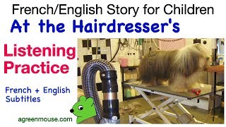 FrenchEnglish Story for Kids At the Hairdressers [upl. by Yssak]