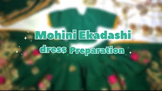 Mohini Ekadashi dress preparation 🦚🌹💚mohiniekadashi2024 shringarras radhakrishnashringar share [upl. by Lirpa]