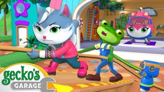 Kats Helicopter Havoc  Geckos Garage  Trucks For Children  Cartoons For Kids [upl. by Shetrit909]