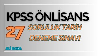 8 Sınava Uygun 27 Soruluk KPSS Önlisans Tarih Denemesi  KPSS 2024 kpss kpss2024 [upl. by Tjaden]