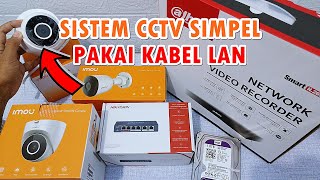 Cliing CCTV dengan Kabel LAN pakai NVR Dahua IP Cam Imou Switch POE Hikvision  HDD WD [upl. by Berri]