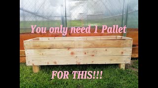 Diy planter box from just 1 pallet [upl. by Leahcimnaes458]