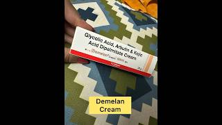 Demelan Cream targets pigmentation AlphaarbutinKojic amp Glycolic acidTreats dark spots from skin [upl. by Lairbag884]