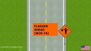 learndrivingbyvideocom  Learn Traffic Signs  Temporary Signs ALL in USA [upl. by Omari]