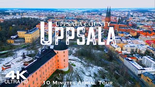 UPPSALA 2024 🇸🇪 4K Drone Aerial Tour  Sweden Konungariket Sverige Drönare film [upl. by Ydnes]