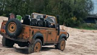 Super Scale rc CrawlerLandrover D90 Cabrio OFFROAD TEST [upl. by Dnalyaw]