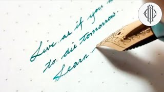 Beautiful Handwriting with Fountain Pen  Fountain Pen Calligraphy [upl. by Danika]