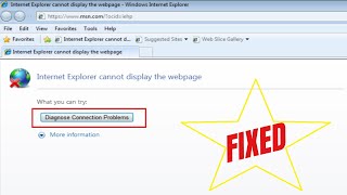 How to fix Internet explorer cannot display the webpage diagnose connection problem [upl. by King174]