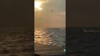 Kiteboarding at Sunset Rodanthe’s Sound Beach Beauty by the Pier [upl. by Apurk793]