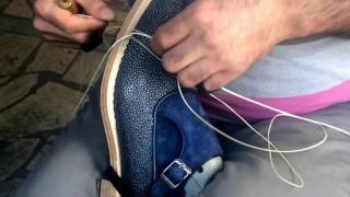 Making of 1300 TucciPolo Stingray fish leather shoe by Hand [upl. by Ahsiet]