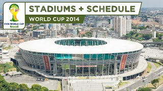 FIFA World Cup 2014 Brazil  All Stadiums  Schedule HD [upl. by Carman]