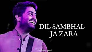 Dil Sambhal Ja Zara  LYRICS  Arijit Singh Mohammad Irfan Ali Saim Bhat [upl. by Nichol396]