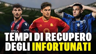 🚨 I TEMPI DI RECUPERO DEGLI INFORTUNATI AL FANTA DYBALA SCAMACCA ORSOLINI CAPUTO [upl. by Alvira]