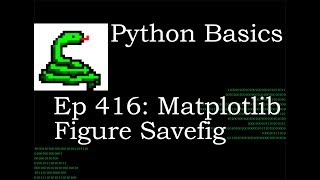 Python Basics Matplotlib Fig Savefig [upl. by Blackstock243]