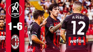 Sixgoal win in preseason friendly  Vicenza 16 AC Milan Highlights [upl. by Adnole478]